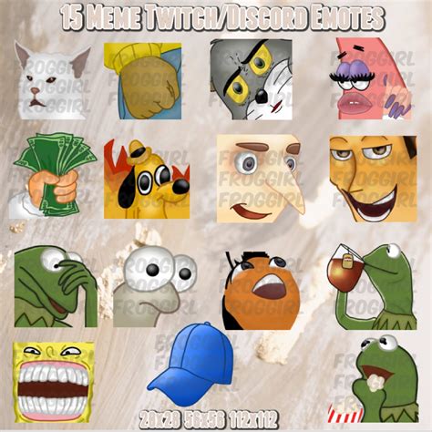 Meme Twitch Discord Emote Pack Funny Emotes Meme Emotes Etsy Singapore