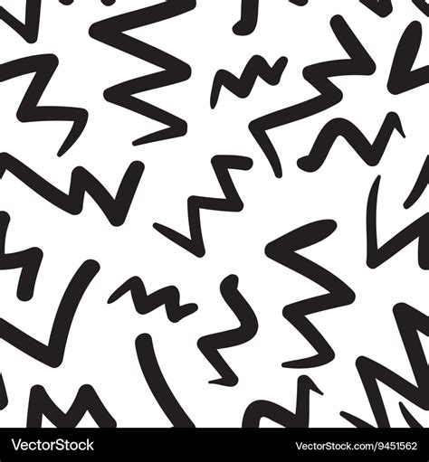 Hand Painted Seamless Pattern With Zig Zag Vector Image