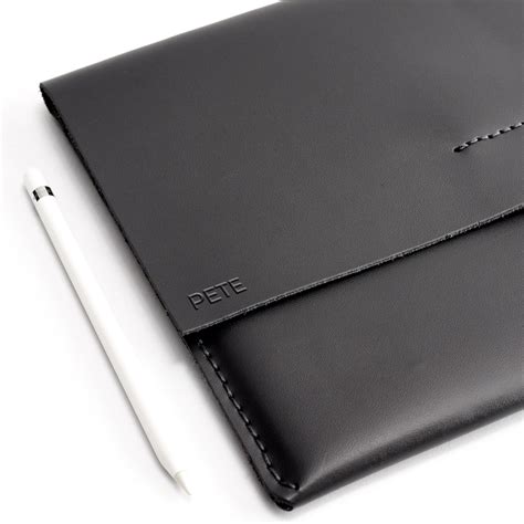 Black Leather Asus Zenbook Pro Duo Sleeve Men Laptop Case Etsy