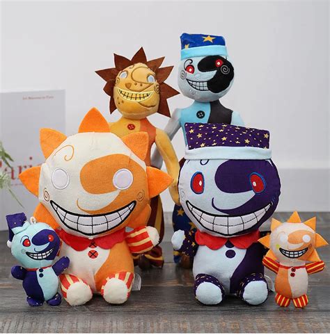 12 30 سم Fnaf Sundrop و Moondrop Plush Toy Security Breach Sunrise Boss