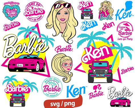 Barbie And Ken Svg Barbie Svg Bundle Barbie Icons Png Bar Inspire