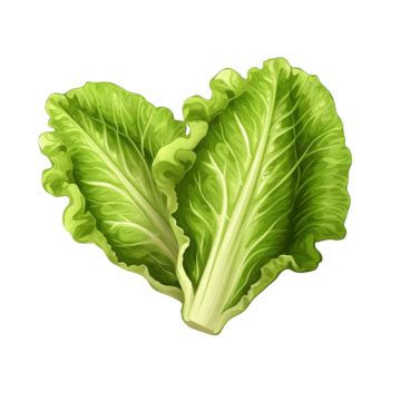 Fresh Green Leaf Lettuce Isolated Illustration Lettuce Fresh