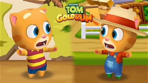 Talking Tom Gold Run TALKING GINGER Vs Tom Gold Run FARMER GINGER