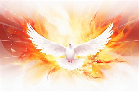 Premium Ai Image Illustration Of Pentecost Sunday Holy Spirit Dove