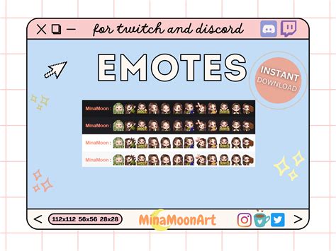 Brown Hair Twitch Emotes Set 1 Brown Hair Girl Emotes Twitch Emotes