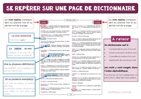 Comprendre Lorganisation Du Dictionnaire Maîtresse Lunicole