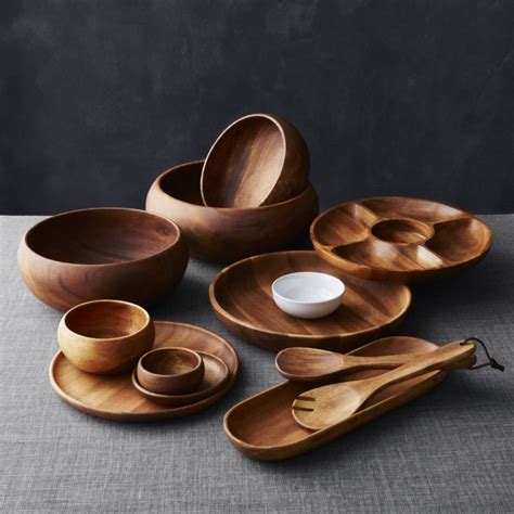 Tondo 2 Piece Wooden Serving Set Reviews Crate And Barrel Wooden