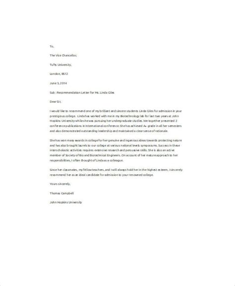 Letter Of Recommendation For Professor Collection - Letter Template ...