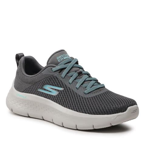 Sneakers Skechers Go Walk Flex Cctq Charcoal Turquoise Eschuhe De