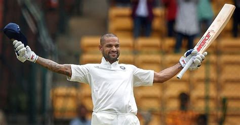 For The Record Shikhar Dhawan Becomes First Indian To Hit Test Century