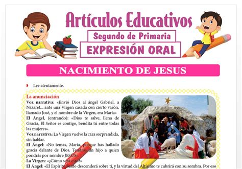 Nacimiento De Jesús Para Segundo De Primaria — Articulos Educativos