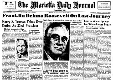 69th Anniversary: President Franklin D. Roosevelt Died in Office