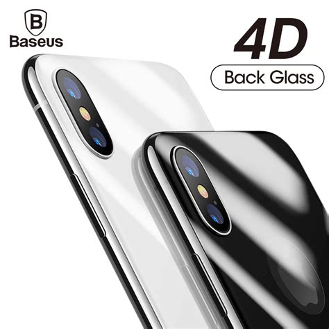 Baseus 4D Back Screen Protector Tempered Glass For IPhone X 10 Full