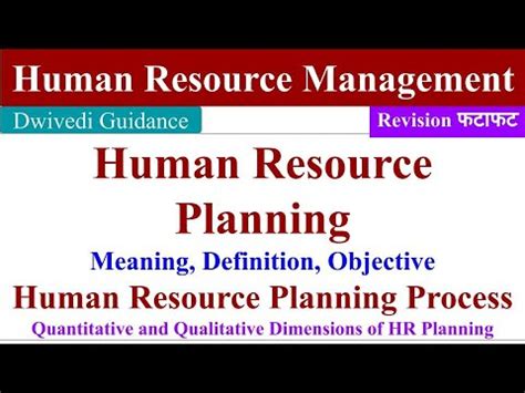 Human Resource Planning Meaning Definition Objective Process Hrp