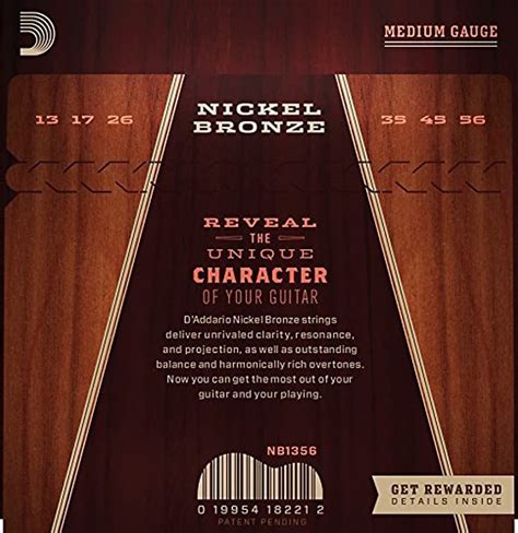 D Addario NB1356 Nickel Bronze Acoustic Guitar Strings Reverb