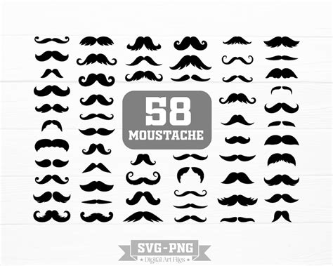 Fathers Day Mustache Svg Bundle Mustache Svg Mustache Clipart