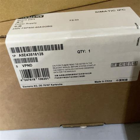 1PC NEW Siemens A5E43516128 100/240V AC FSP400-60AGGBQ Power Supply ...