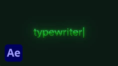 Typewriter Text Animation In After Effects Youtube