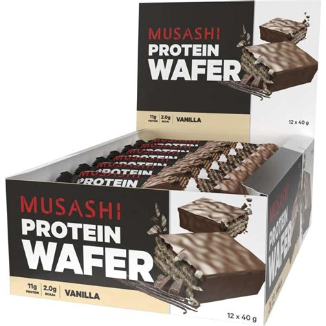 Musashi Vanilla Protein Wafer Box 12 X 40g Is Not Halal Halal Check