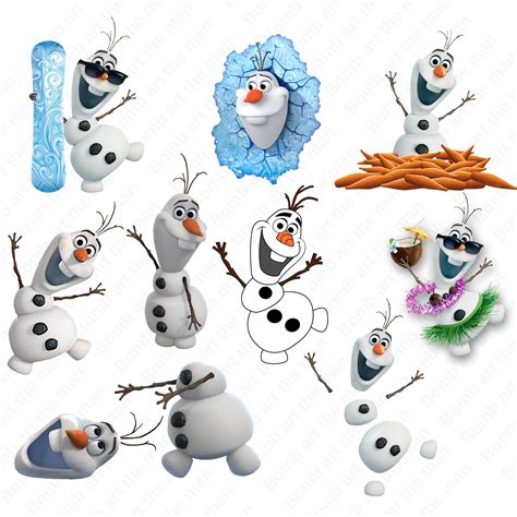 Olaf Png Bundle Olaf Clipart Frozen Png Frozen Clipart Set Etsy