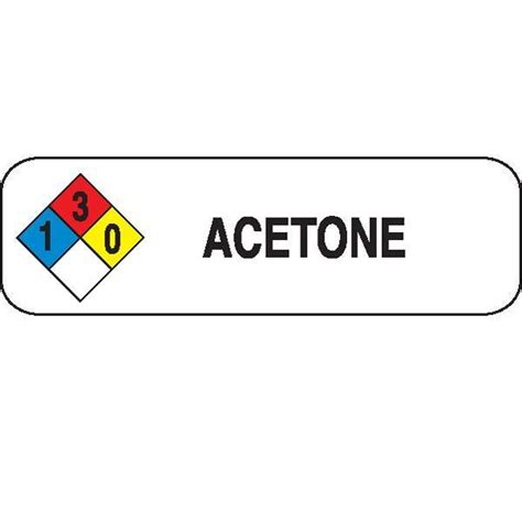 Chemical Hazard Labels Acetone 2 5 W X 0 75 H 250 Pk Ebay