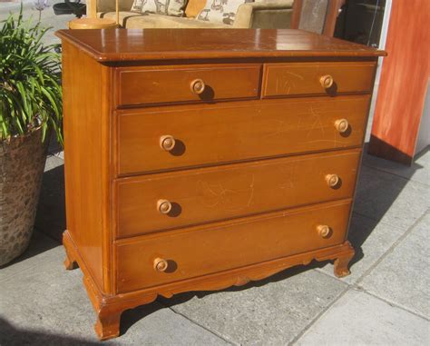 UHURU FURNITURE & COLLECTIBLES: SOLD - Maple Dresser with Night Stand - $95