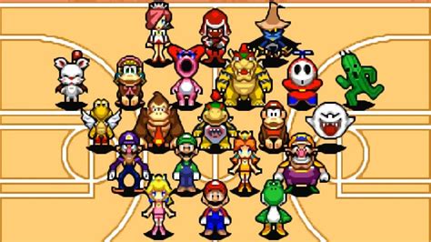 Mario Hoops 3 On 3 All Characters Youtube