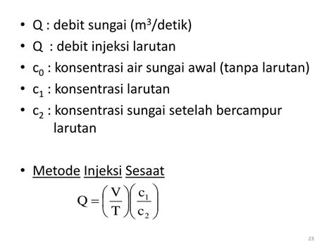 Ppt 3 Pengukuran Dan Perhitungan Debit Sungai Saluran Air