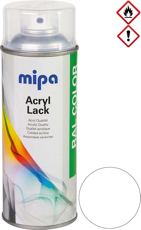 mipa RAL 9003 Signalweiß 1K Acryl Lackspray 400ml