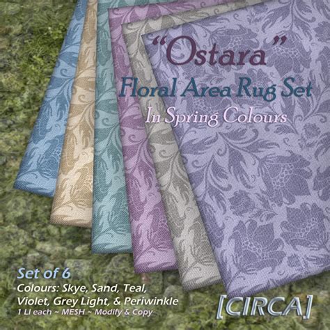 Second Life Marketplace [circa] Ostara Floral Area Rug Set