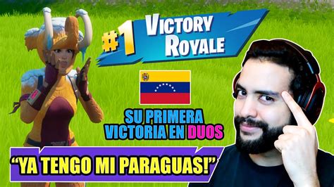 Ayudo A Un Seguidor A Ganar Su Primera Partida De Duos En Fortnite