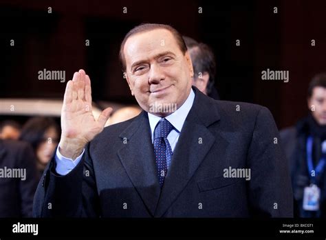Italian prime minister Silvio Berlusconi arrives to the EU Summit on 16 ...