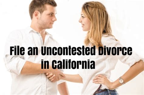 File Uncontested Divorce In California A People S Choice