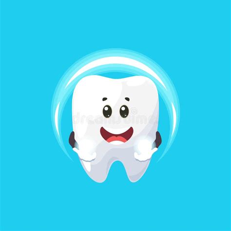 émotion De Dent Saine Dents Isolée Dentisterie Dents Illustration Stock