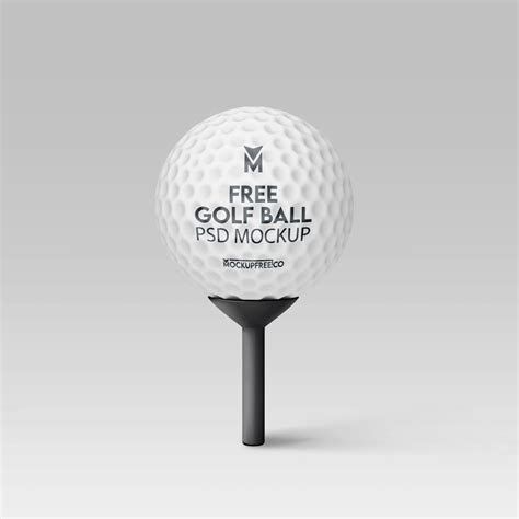 Free Realistic Golf Ball Mockup Psd