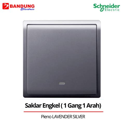 Jual Saklar Stop Kontak Pieno Lavender Silver Merk Schneider