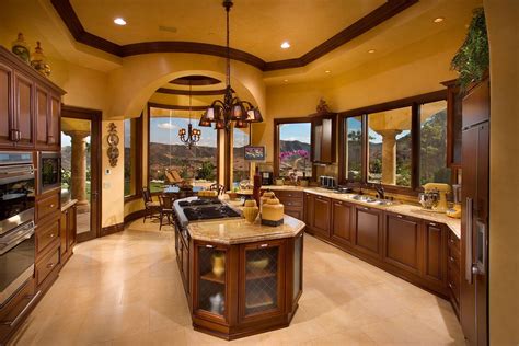 Kitchen Beautiful Tuscan Style Home By John B Scholz Architect Inc