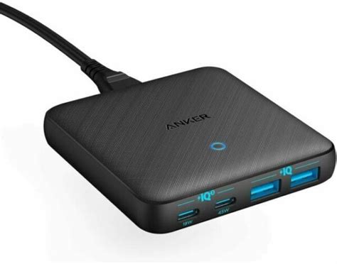 Anker 4 Port Dual Usb C Fast Charger Black A2046 For Sale Online Ebay