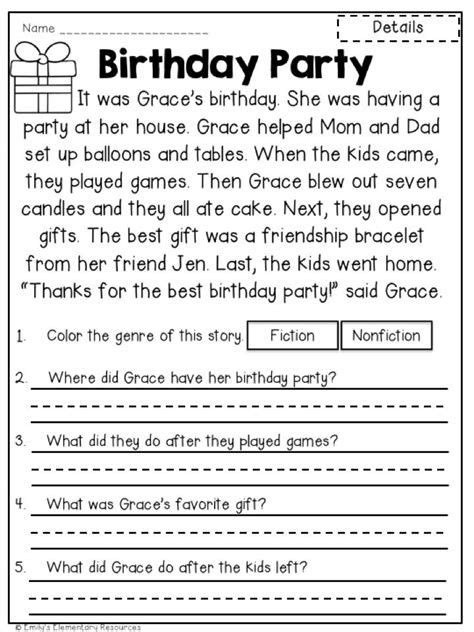 Wh Question Worksheets Reading Comprehension Reading Comprehension