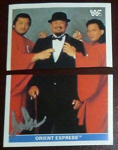 Pat Tanaka Orient Express Signed 1991 Panini Stickers WWE 2 Card WWF Set Mr Fuji | eBay