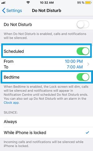 Do Not Disturb Enhancements In iOS 12 - Bedtime And 3D Touch