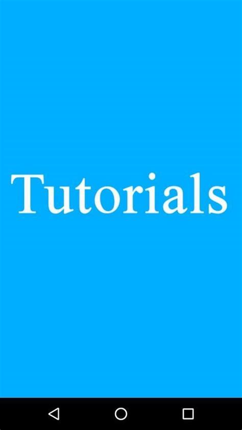 tutorials apk  android