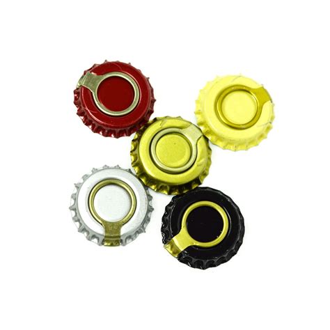 26mm Metal Soda Bottle Caps Easy Open Lid 26 Mm Ring Pull Cap For Beer