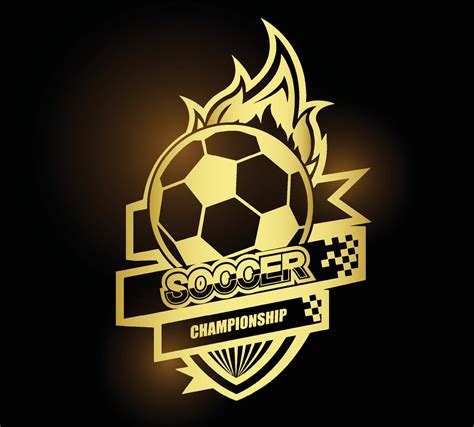 Illustration Of Golden Soccer Logo Or Label 8172791 Vector Art At Vecteezy