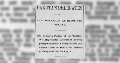 Subdividing Dakota Territory and Achieving Statehood Formally Proposed ...