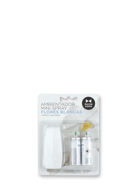 Mini Spray Air Freshener White Flowers 2 X 12 Ml Mayordomo