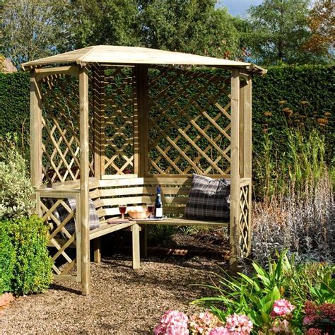 Chiltern Wooden Corner Arbour With Assembly Service Departments Diy