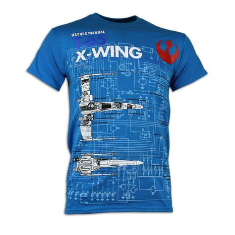 Star Wars X Wing Fighter Haynes Manual Blue T Shirt Uk Clothing X Wing Fighter