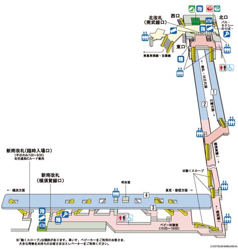 Jr東日本：駅構内図（武蔵小杉駅）