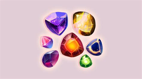 Artstation Stones And Gem Icon Pack Game Assets